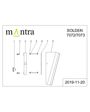 SOLDEN * APLIQUE EXTERIOR VERT. GRIS OSCURO  LED IP65 - 9W - 3000K
